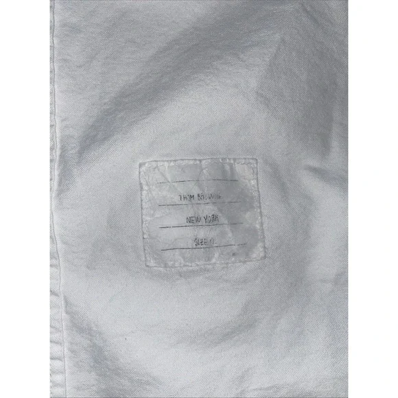 Thom Browne New York Shirt Mens Button Up Oxford White Striped Red Blue Size 0 - Picture 3 of 6